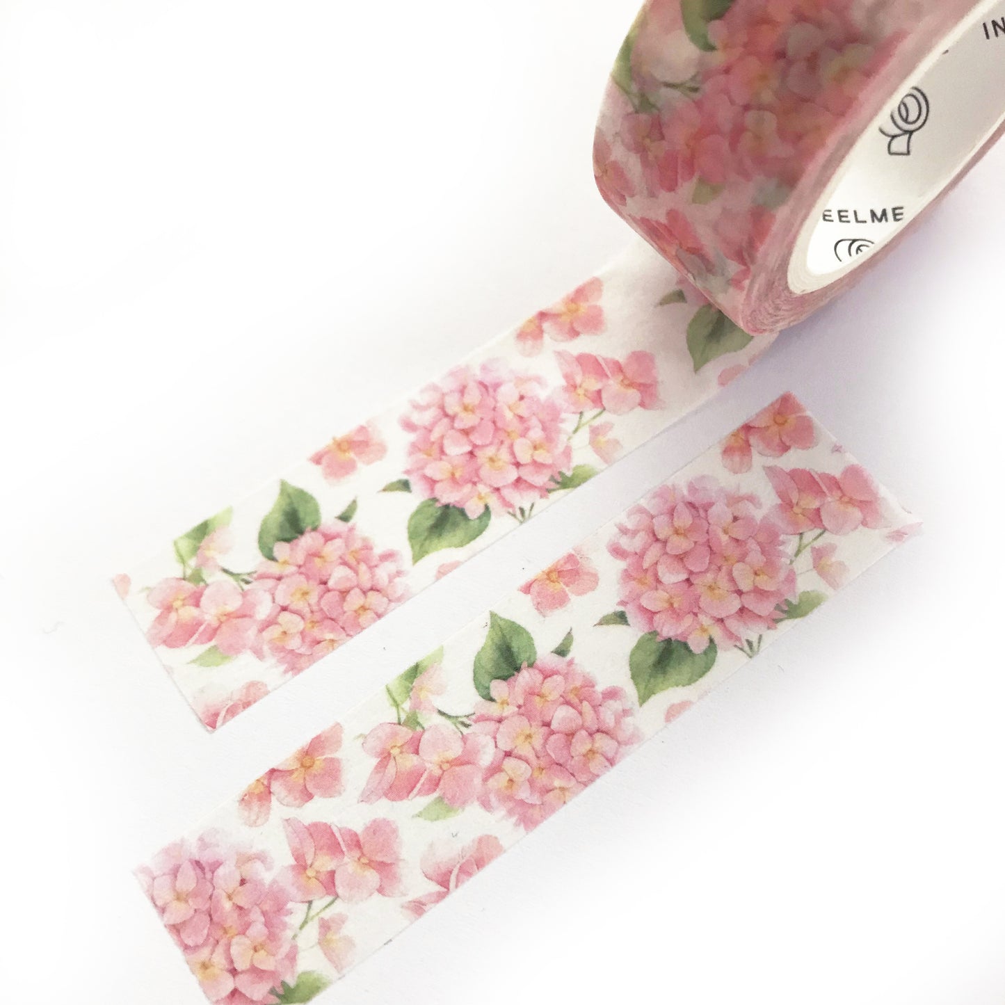 Pretty Hydrangea Pink Floral Washi Tape - 1.5cm x 7m - SweetpeaStore