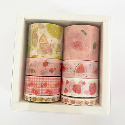 Set of 8 Summer Fruits Washi Tape - SweetpeaStore