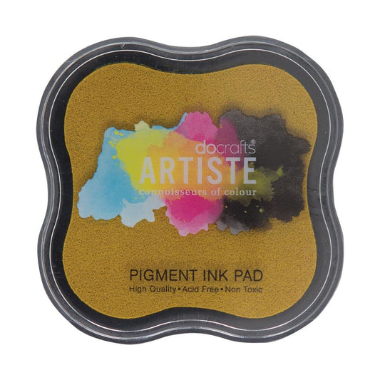 Dark Yellow Pigment Ink Pad - Docrafts Artiste - SweetpeaStore