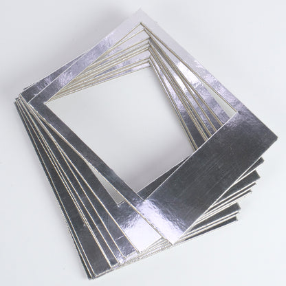 Instant Photo Frames - Silver Metallic Card - Set of 10 - SweetpeaStore
